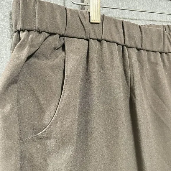 Women's Croft & Barrow Pants Plus Size 22WS Stretch Pull On Pockets Brown - Picture 2 of 4